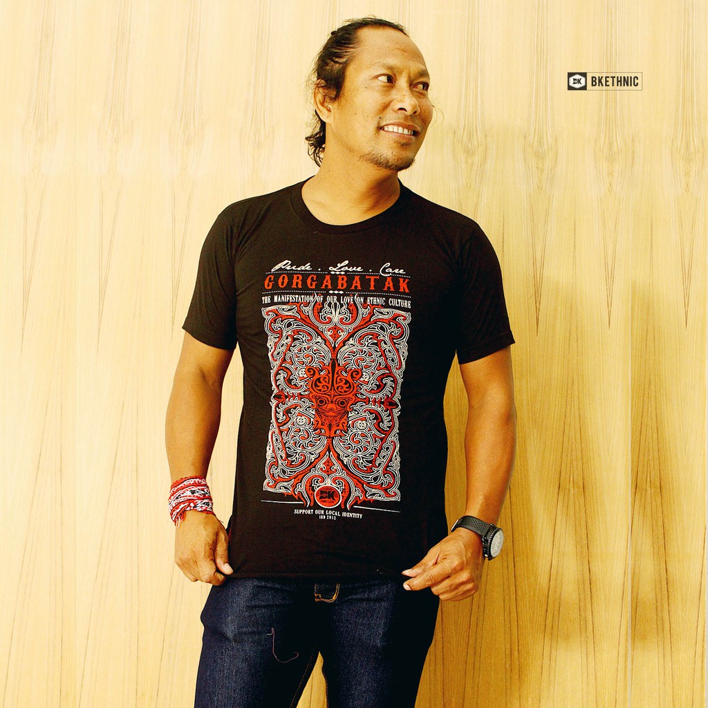 BK ETHNIC | Kaos T-Shirt Etnis Suku Batak |Kaos Basic | GORGA BATAK