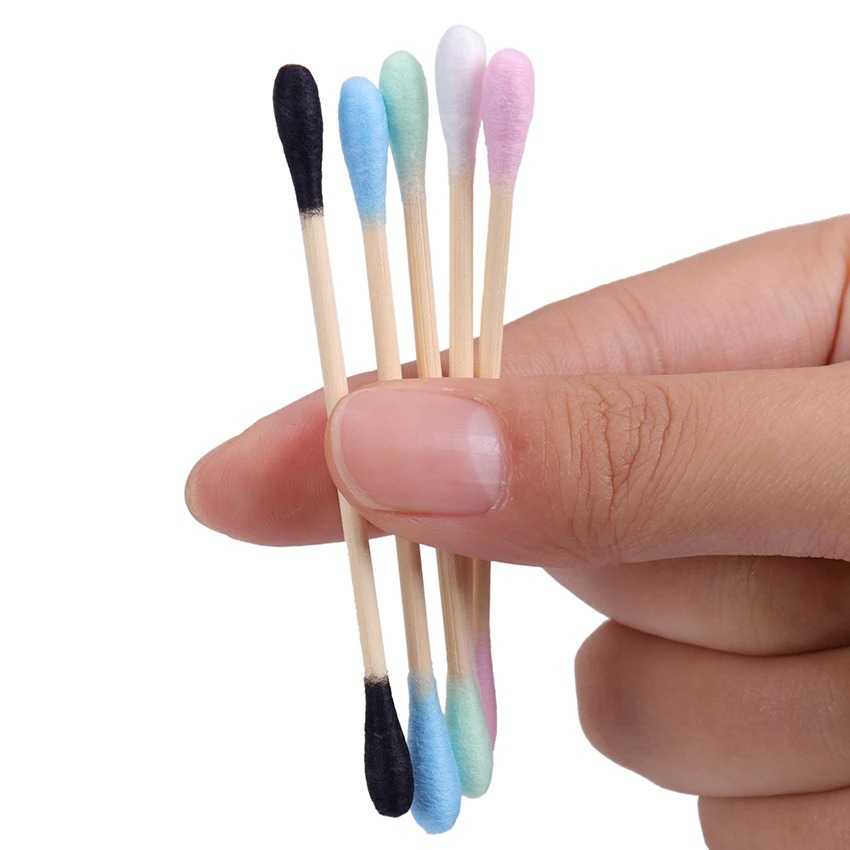 Biode Cotton Buds Bambu Pembersih Telinga Korek Kuping 200PCS