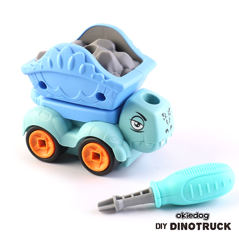 Okiedog DIY Dino Truck - Mainan Bongkar Pasang Anak Mobil Mobilan Anak Cowo Truk