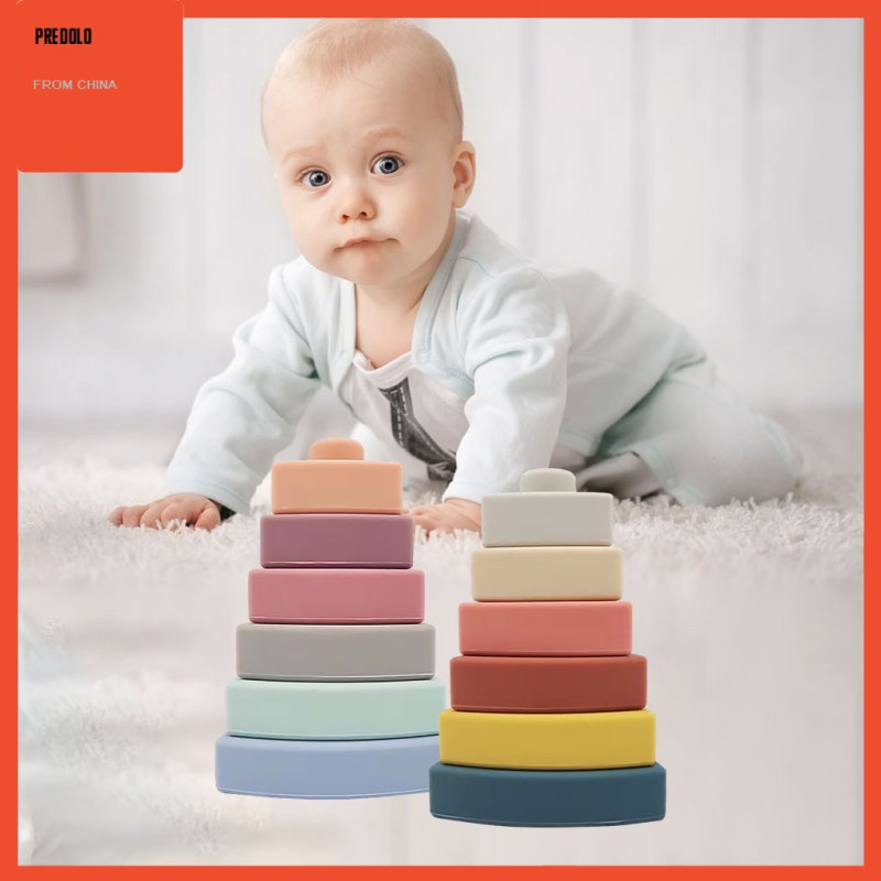 [In Stock] Stacking &amp; Nesting Triangle Toy Soft Stacker 6 pcs Building Stacker