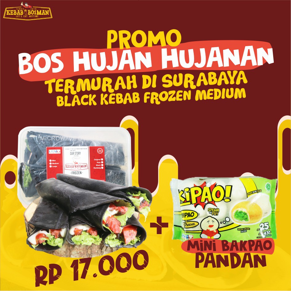 

BLACK KEBAB FROZEN MEDIUM DAN MINI BAKPAO PANDAN