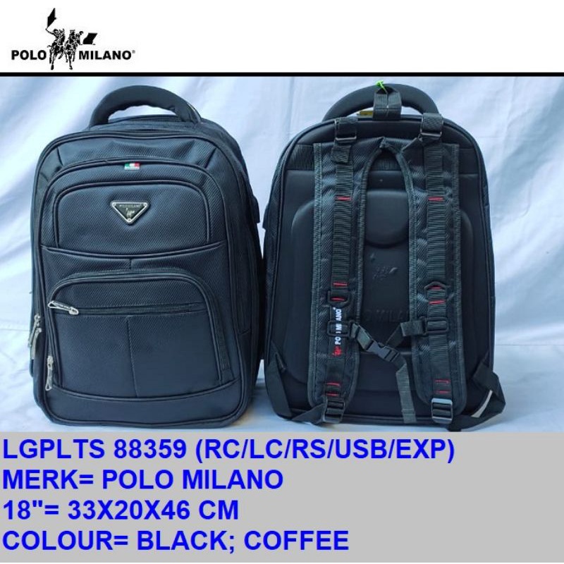 RANSEL LAPTOP USB POLO MILANO BEST SELLER TERLARIS TERMURAH