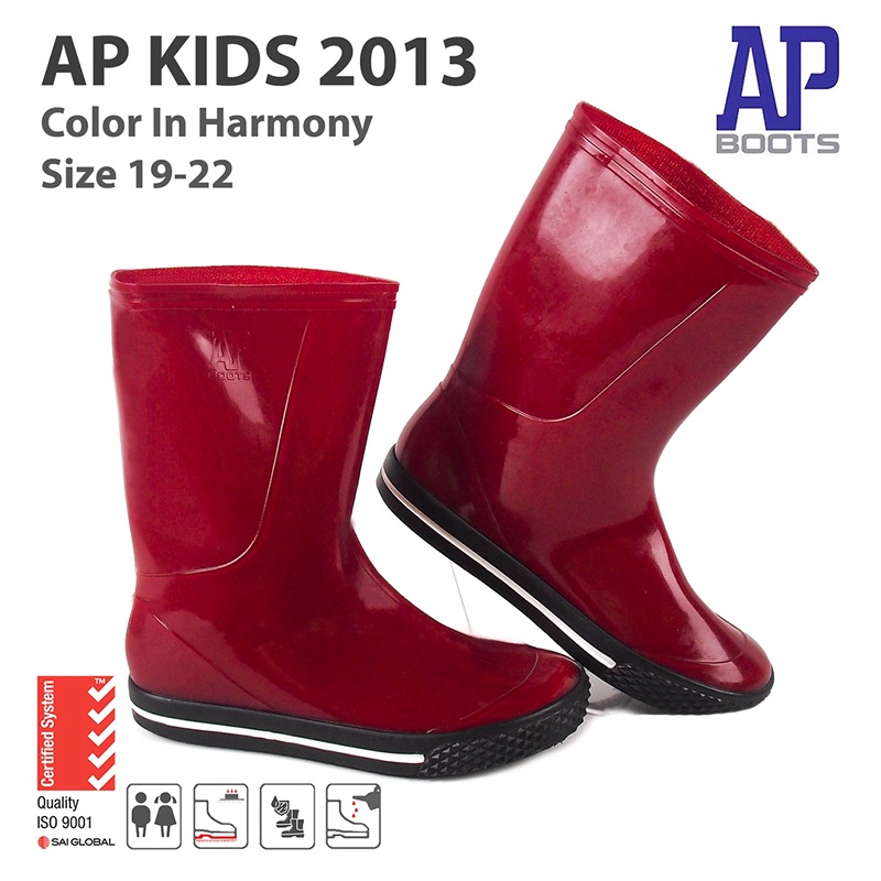 AP Boots Kids 2013 Color In Harmony / Sepatu Boots Anak Karet Unisex