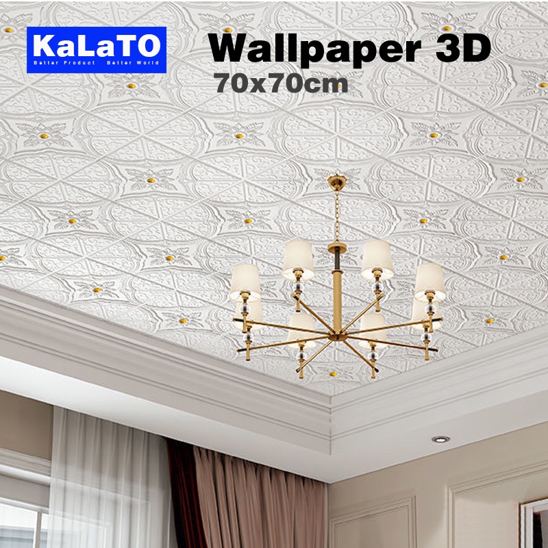 (KaLaTO) Wallpaper 3D FOAM / Wallpaper Dinding 3D Motif Foam Batik Bunga More High Quality / Wallfoam 3D-7