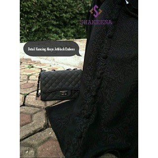 Abaya Set Jetblack / Abaya Emboss Set Jilbab