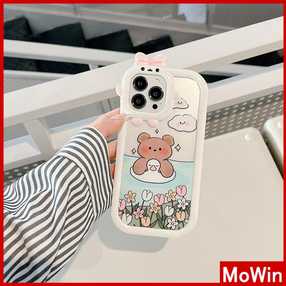 iPhone Case Silicone Soft Case Clear Case Airbag Shockproof Protection Camera Varnish Feel Bear Cartoon Cute Compatible For iPhone 11 Pro Max 13 Pro Max 12 Pro Max 7Plus xr XS Max