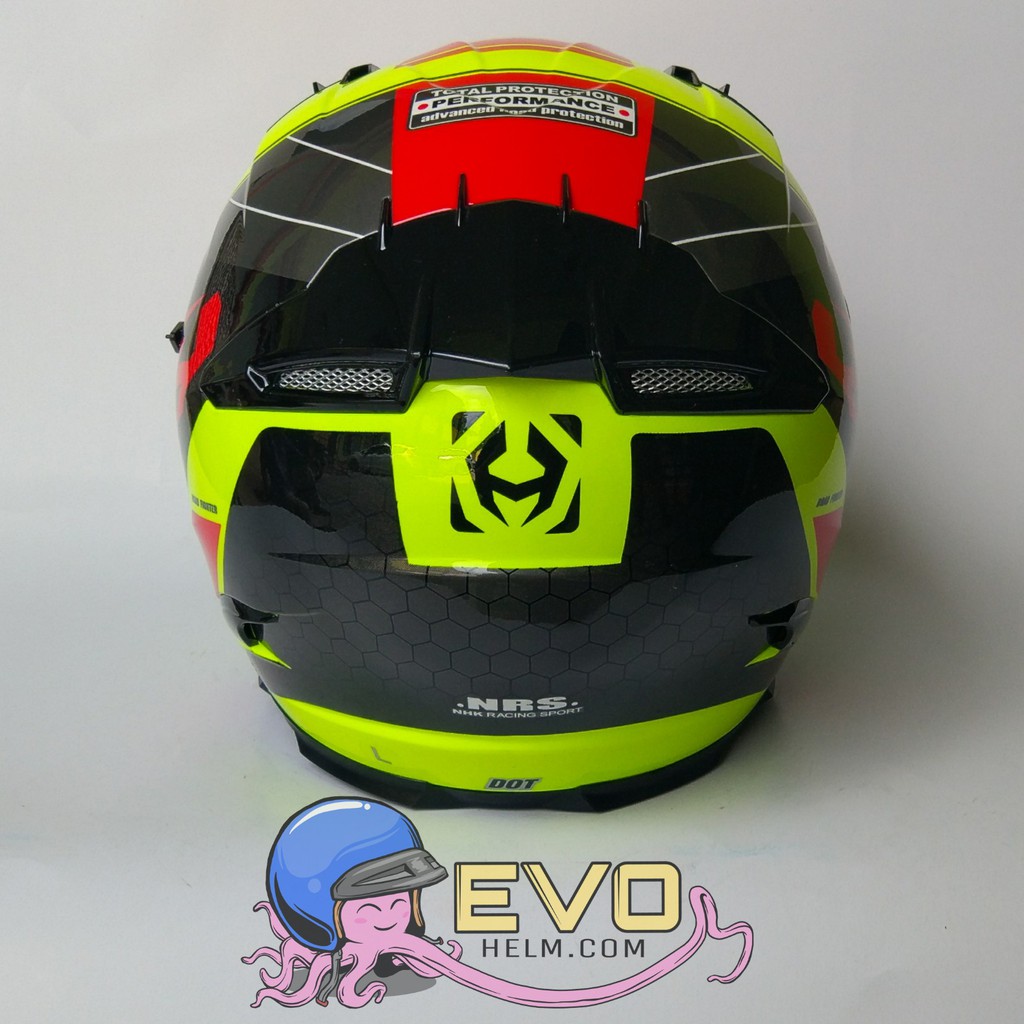 NHK RX9 NAVY SE GRAPHIC Full Face - Double Visor YELLOW FLUO - YELLOW