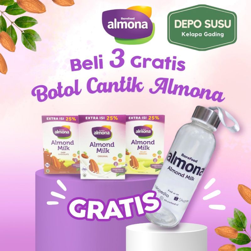 Almona 175gr Almond Milk Powder Barefood | Susu ASI Booster Bubuk 175