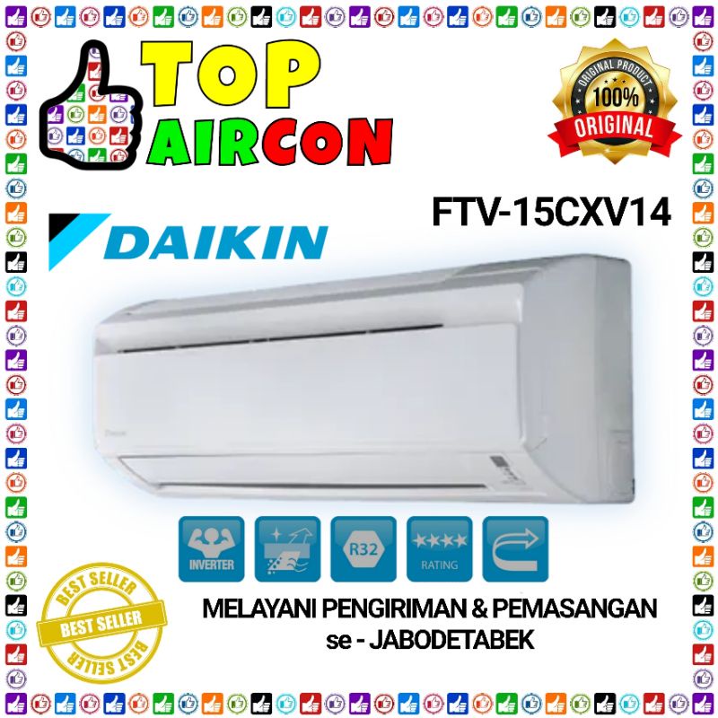 AC DAIKIN 1/2 PK FTV 15 MALAYSIA Unit Only