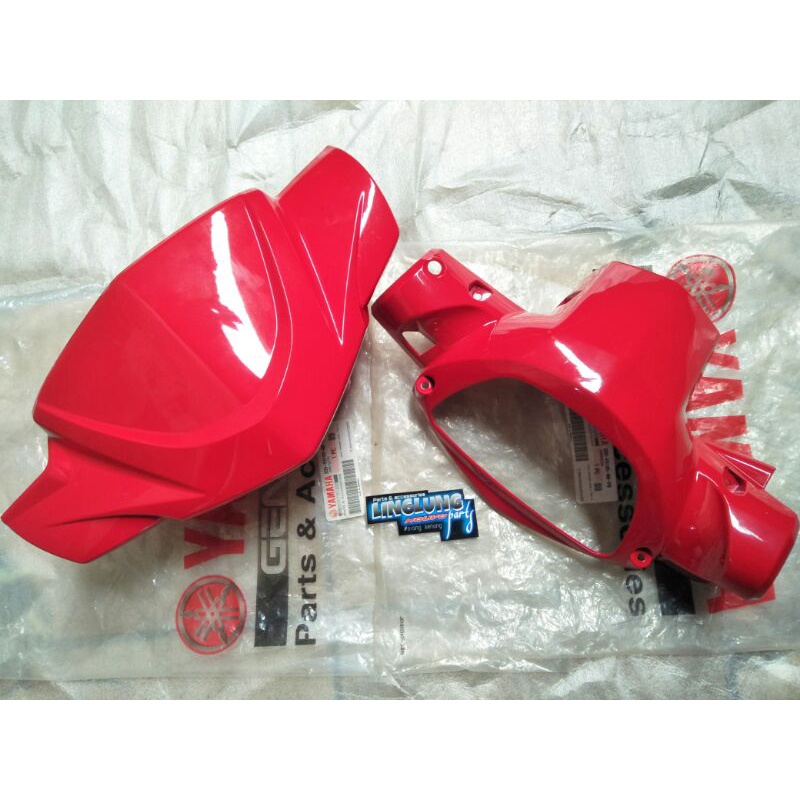 Batok nouvo z merah cabe depan belakang batok kepala stang nouvo z merah cabe set original yamaha