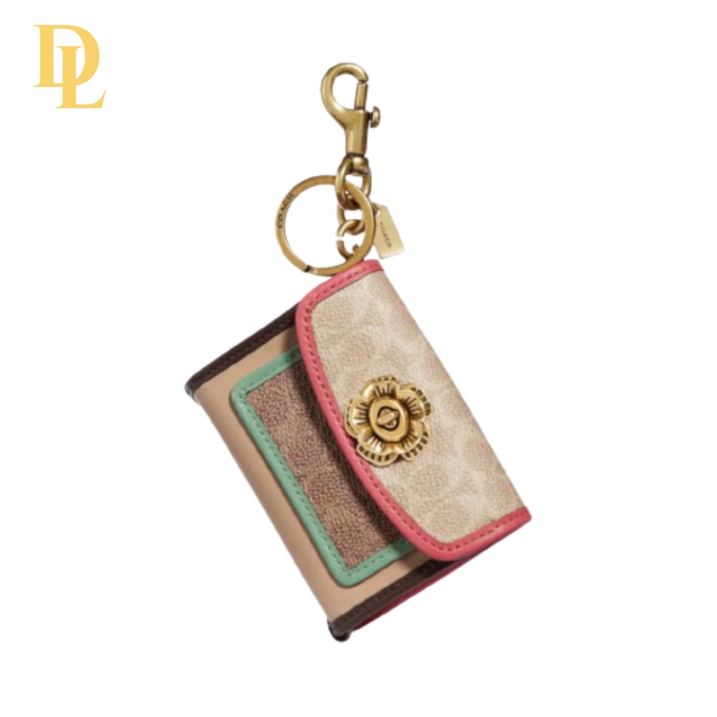 Coach Parker Bag Charm In Colorblock Signature Canvas (89409)