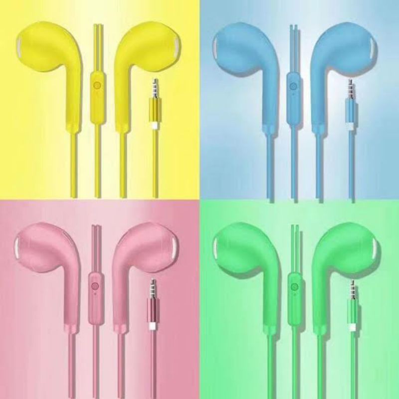 Earphone Headset Handsfree Macaron