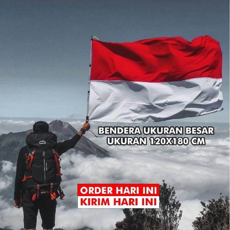 Jual Bendera Indonesia Bendera Merah Putih Ukuran Besar Cmx Cm Shopee Indonesia