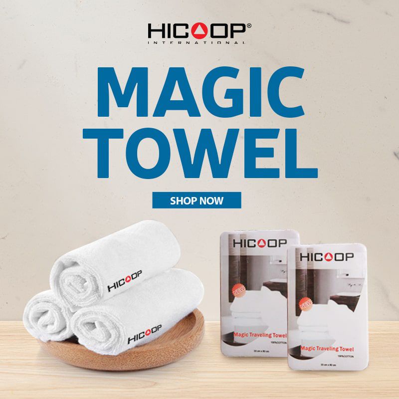 Handuk Press Magic towel Travel / Handuk ajaib 33 cm x 80 cm