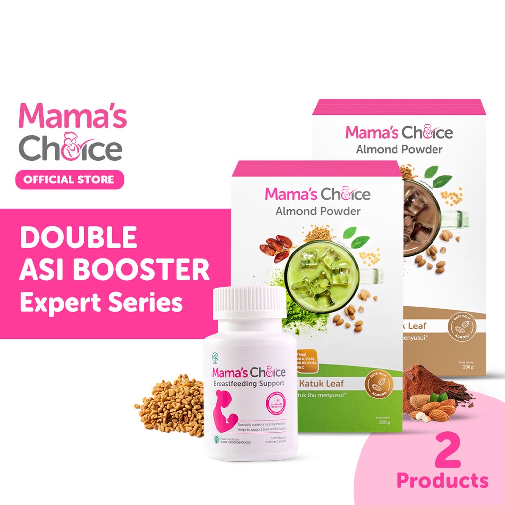 [ FREE TUMBLER ] Double ASI BOOSTER Mama's Choice - Pelancar ASI (Almond Milk Powder+Breastfeeding Support) n