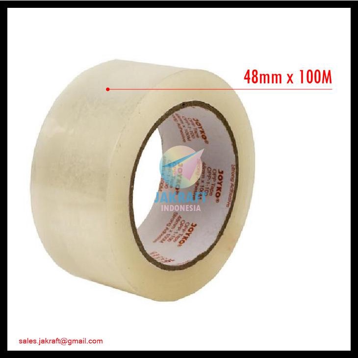

Lakban Bening Joyko 2" Inch 48 Mm X 100 Meter Clear Opp-1-100 Besar Kode 870
