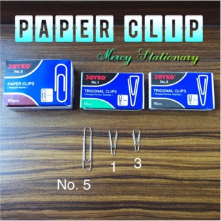 Trigonal Clip Joyko No.3 - Clip No. 1 - Paper Clip No. 5 - Klip Penjepit Kertas Segitiga