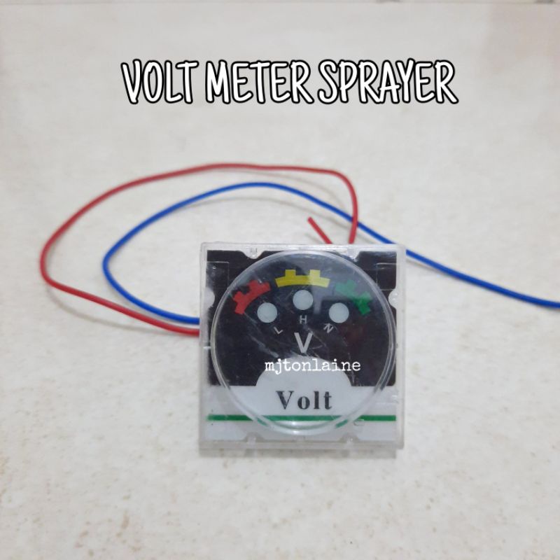 Volt Meter Aki Sprayer Elektrik 12 Pengukur Tegangan Arus