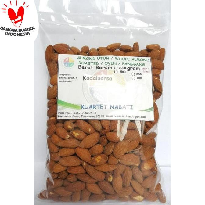 

Roasted Almond - Salted - Asin - Size Besar 27-30 - Panggang - 500 Gr