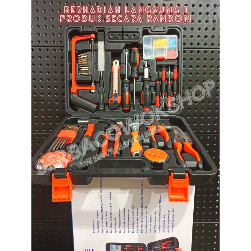 Lumos Tool Kit Set 100 Pcs Kunci Perkakas Toolkit Set Serbaguna Termurah Berkualitas