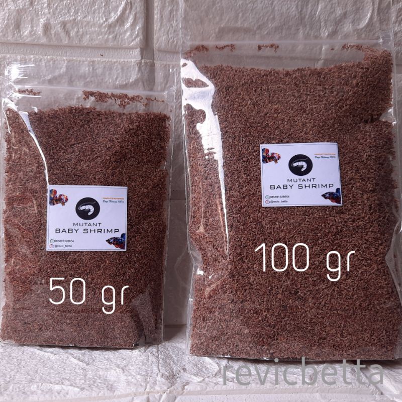 Baby Shrimp Super 50g &amp; 100g Pakan burayak ikan hias cupang guppy chilcid neon tetra cardinal chana