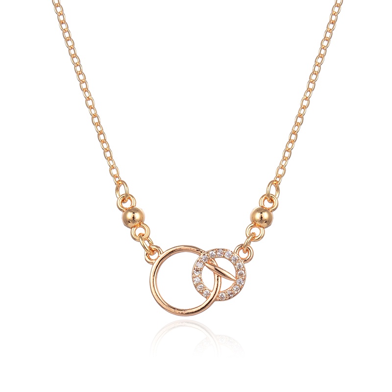 Hyl Jewelry Kalung Titaniun Wanita Permata Perhiasan aksesoris perak Lapis Alloy Emas Muda Love Karat Silver Asli Panjang Muda Dan Anti Luntur-39