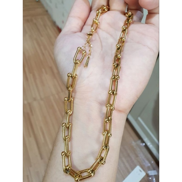 Kalung Titanium Asli Gold Premium Quality Stainless steel anti karat anti alergi 938