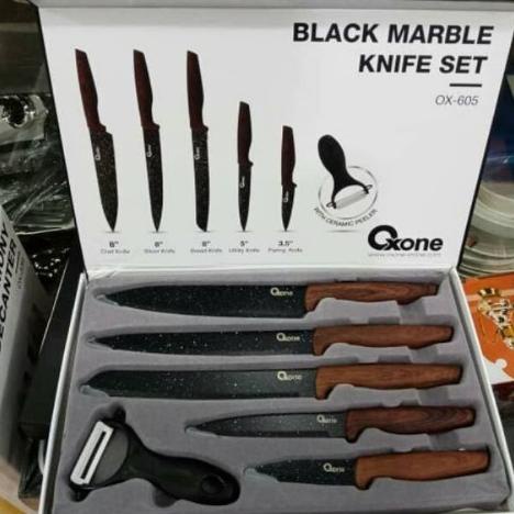 

Oxone Black Marbel Knife Set Yq03M7Nz2_