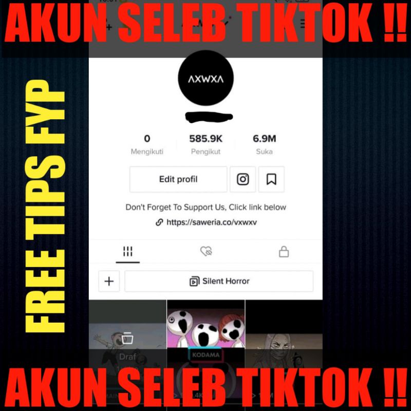 Akun Bekas SELEB TIKTOK Mudah FYP Hasil FYP NO BOT TERMURAH 