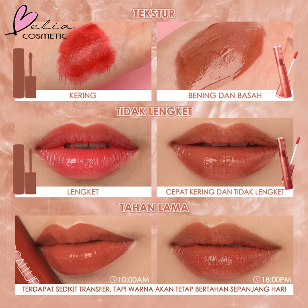 ❤ BELIA ❤ FOCALLURE Super Glossy Tint FA208 | Lip Gloss | Lip Clear | Lip Tint | BPOM