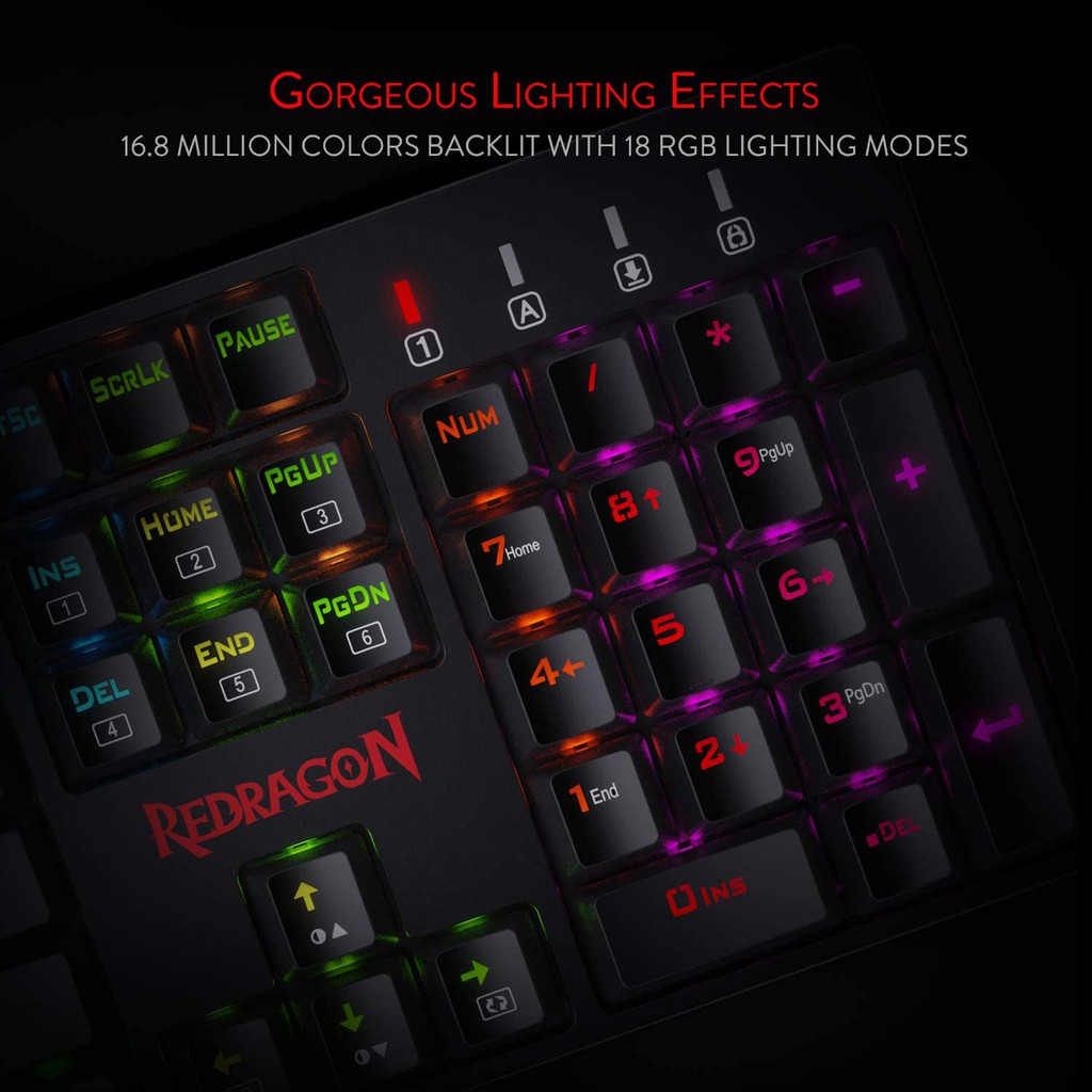 Keyboard Gaming Mechanical Redragon Optical RGB SURARA K582RGB-PRO - K582-PRO