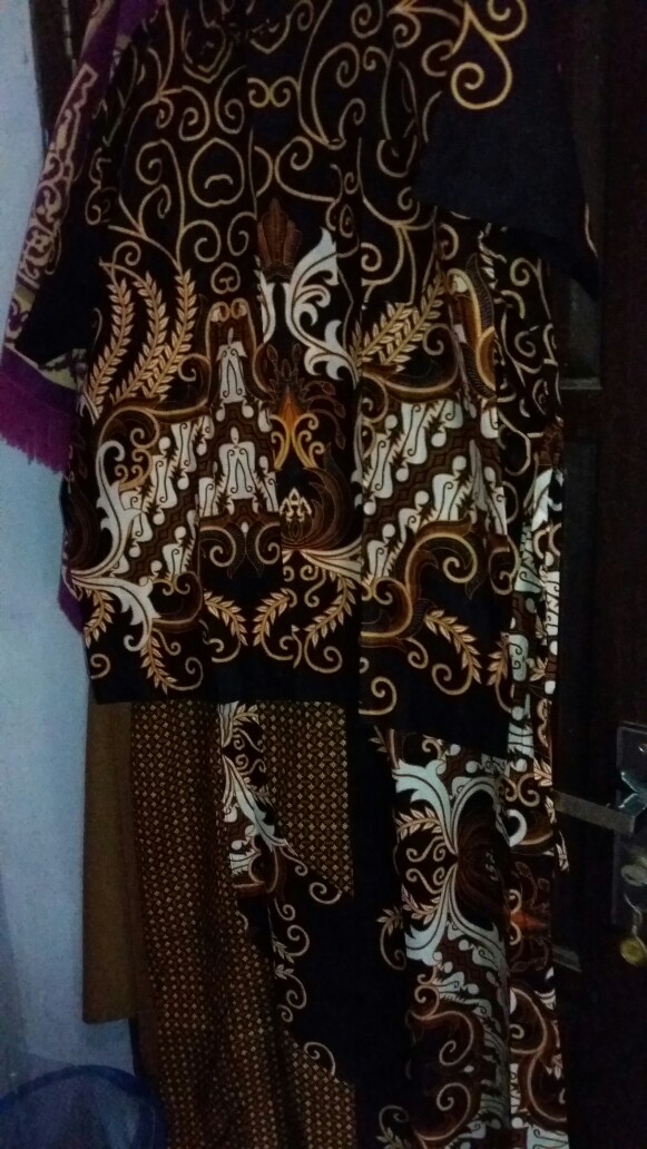 Coupel Ruffle Sarimbit Batik Kombinasi Terbaru Ready Sampai Jumbo Ld120 110 Gamis Modern