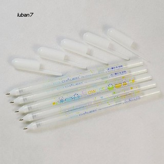 Lb7 0.8mm Pulpen Gel Warna Putih untuk Stationery Sekolah