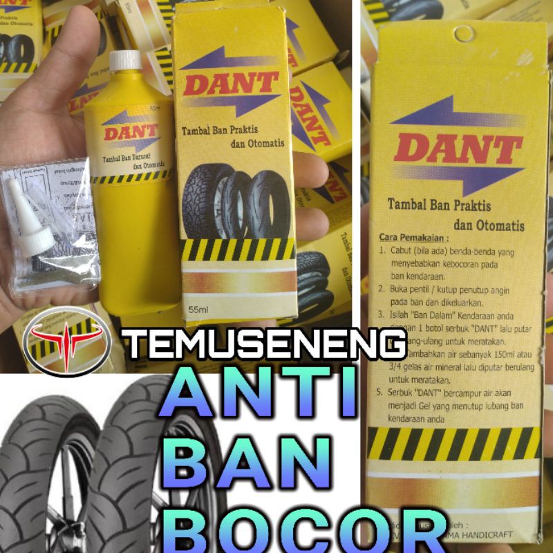 Dant Cairan Anti Ban Bocor Alat Tambal Ban Tubles Tubeless Ban Dalam Motor Mobil Sepeda 55Ml