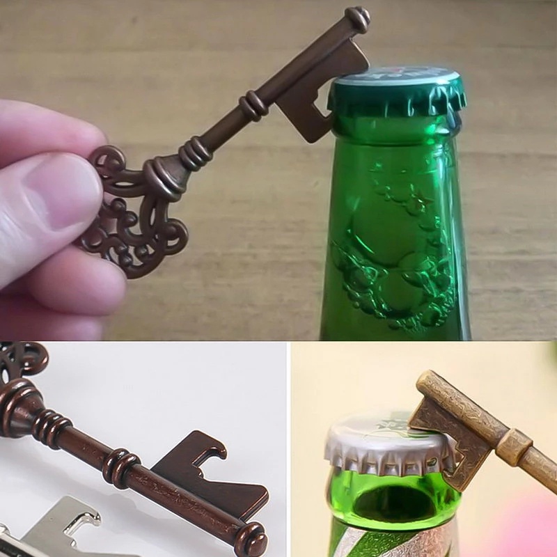 [1Pc Creative Portable Vintage Key Shaped Bottle Opener ][ Metal Keychain Beer Bottle Opener]