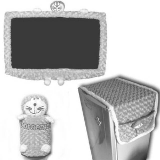 Fullset tutup kulkas, tutup galon, bando tv aneka motif