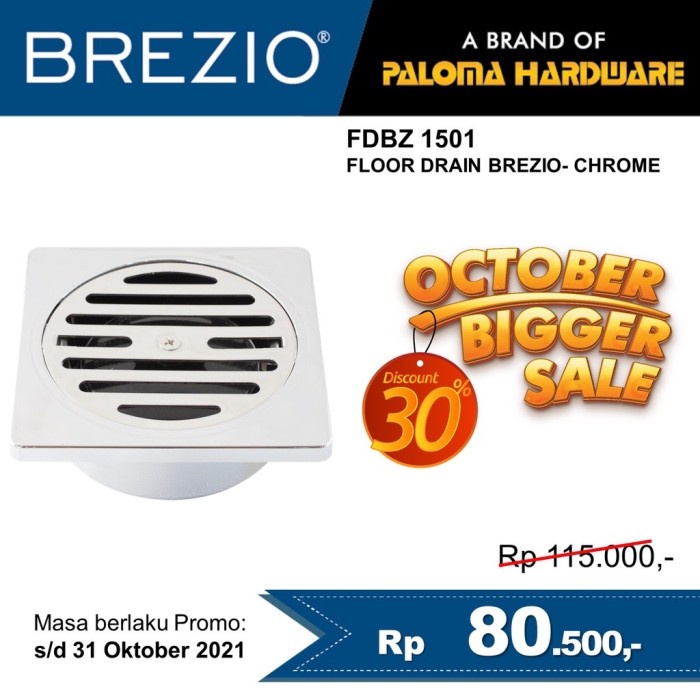 Brezio Lubang Saringan Air / Saringan Got Kamar Mandi / Floor Drain FDBZ 1501