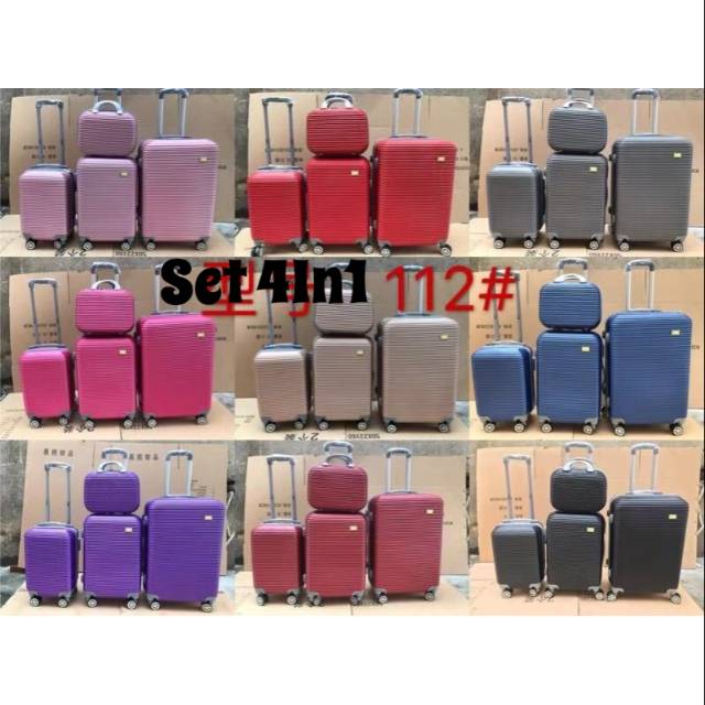 Koper Fiber ABS Travel Bag Set 4 in 1 JingPin - Koper Mudik - Koper Keluarga Berkualitas