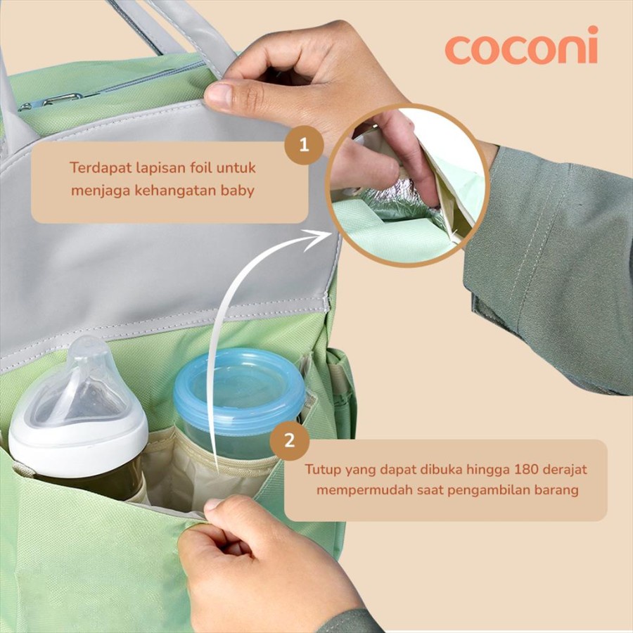 Coconi Mommy Diaper Bag / Tas Ransel Perlengkapan Bayi