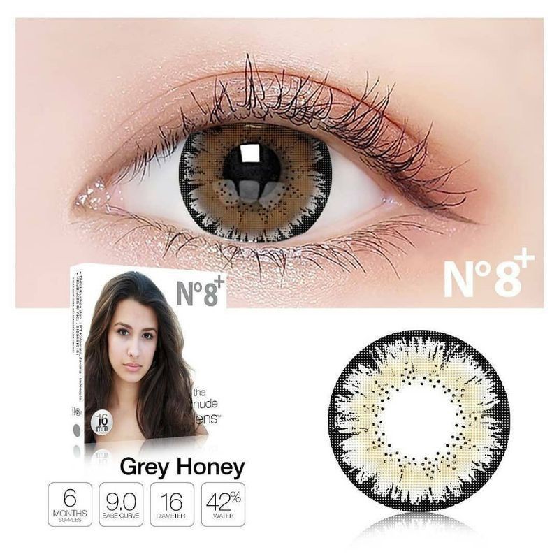 SOFTLENS ICE N8+ MINUS (-2.75 s/d -6.00) BIG EYES / GREY BROWN BLACK NAVY AQUA HONEY / 16MM