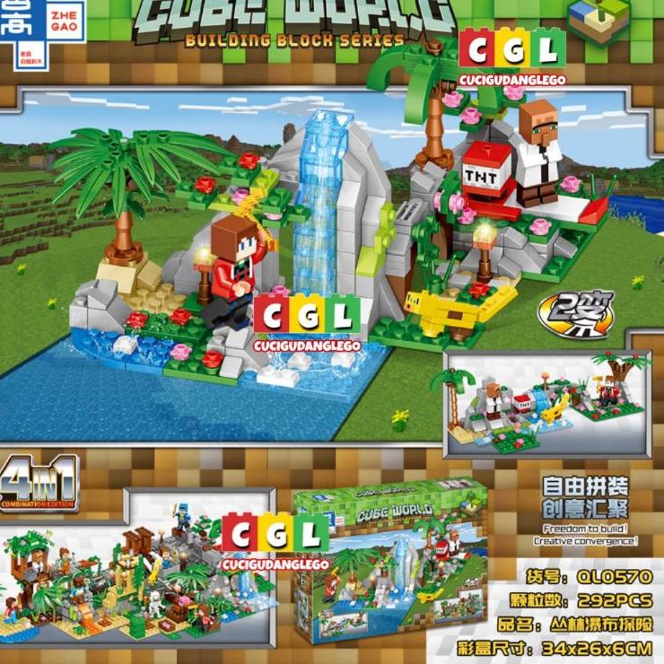 Harga Promo AECF8 Mainan Bricks My World Creeper Mine Village Ranch Terbaru 79 Laris