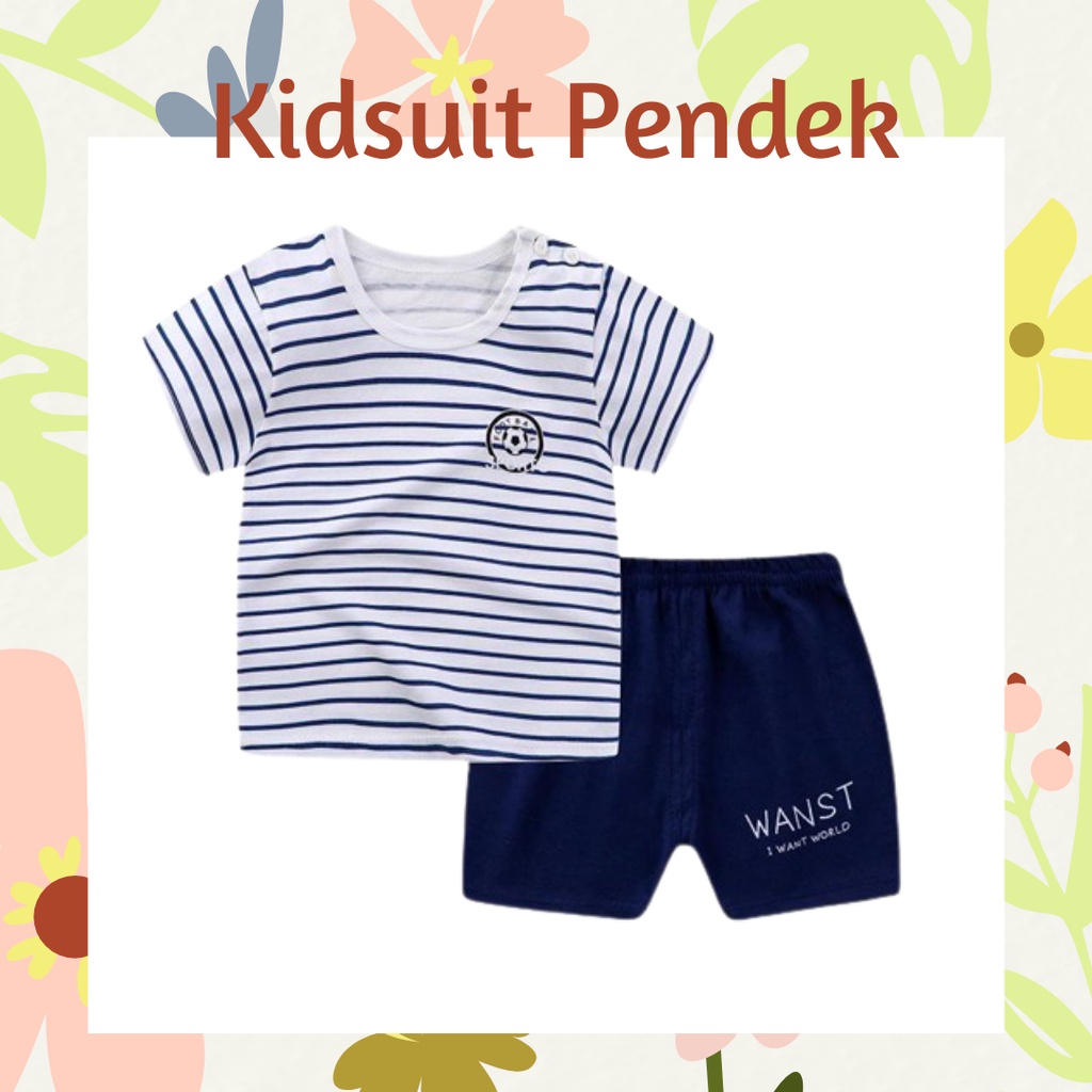 Plazababyku KIDS SUIT PENDEK Setelan Anak / Piyama anak / baju anak laki-laki Import ebv cewek TOT6