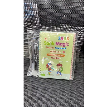 HWLB Sank Magic Book / Buku latihan menulis anak 1 set isi 4 buku dan pen
