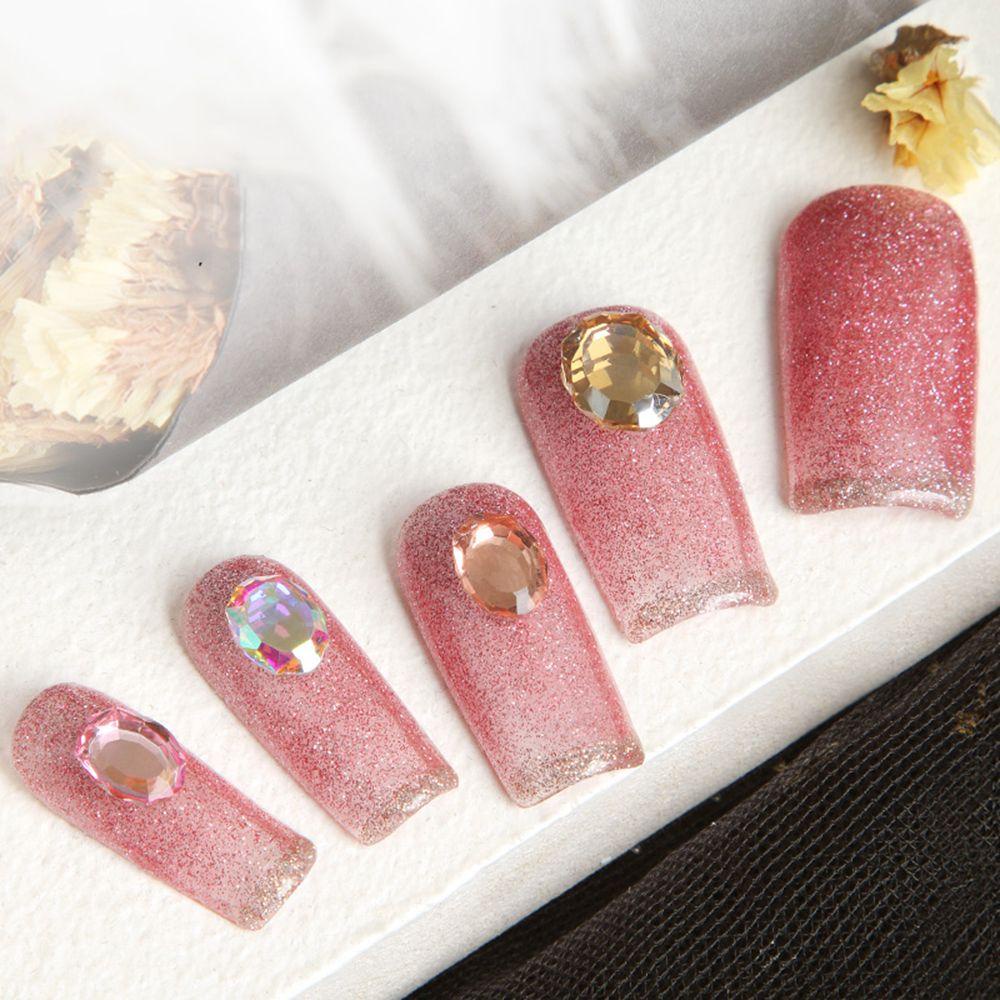 AUGUSTINA Agustin 3D Dekorasi Nail Art Pesona Flash Symphony Manicure Aksesoris Permata DIY Perhiasan Kuku