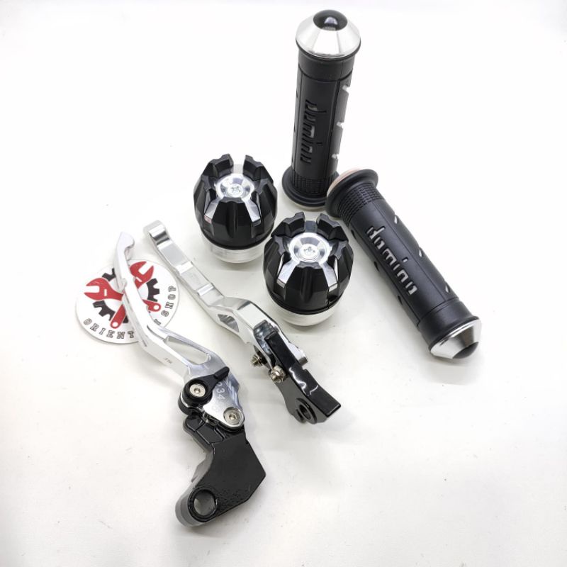 Handle sisik CNC+ handgrip jalu cnc domino+ jalu as roda vixion R15 v3 scorpio rx king new