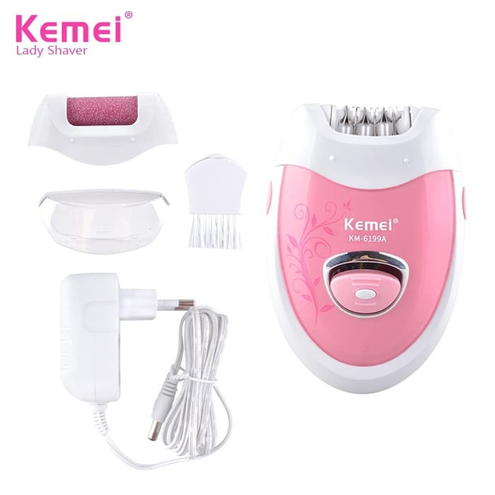 Kemei KM - 6199A Dual Heads Electric Epilator Hair Remover 2 in 1