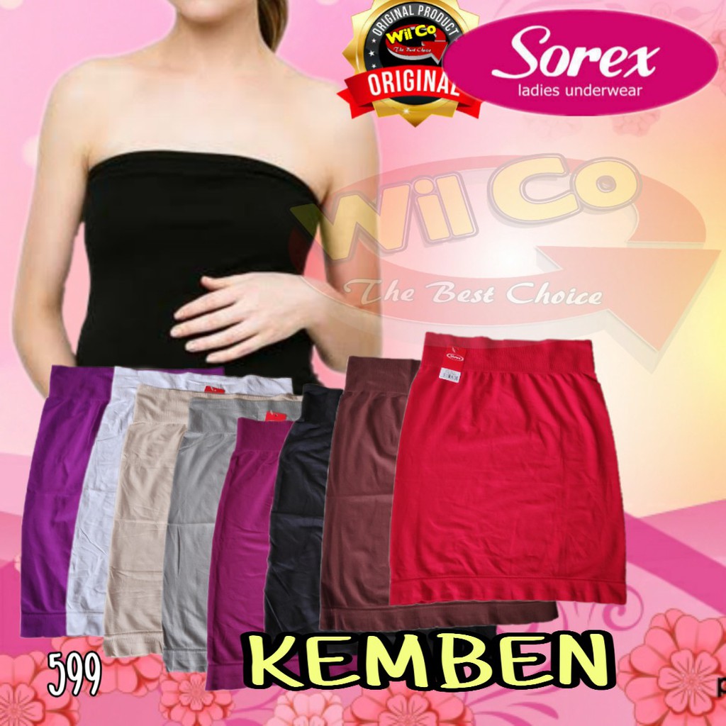K599 - KEMBEN CROP TOP PANJANG WANITA SOREX FREE SIZE HARGA PER 1 PCS