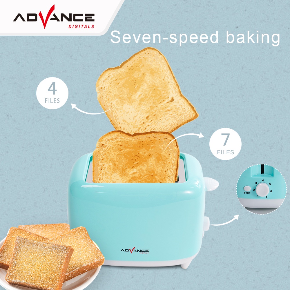 Advance Pemanggang Roti Toaster Sandwich Otomatis Pop-up TOS-T8866 Garansi 1 tahun