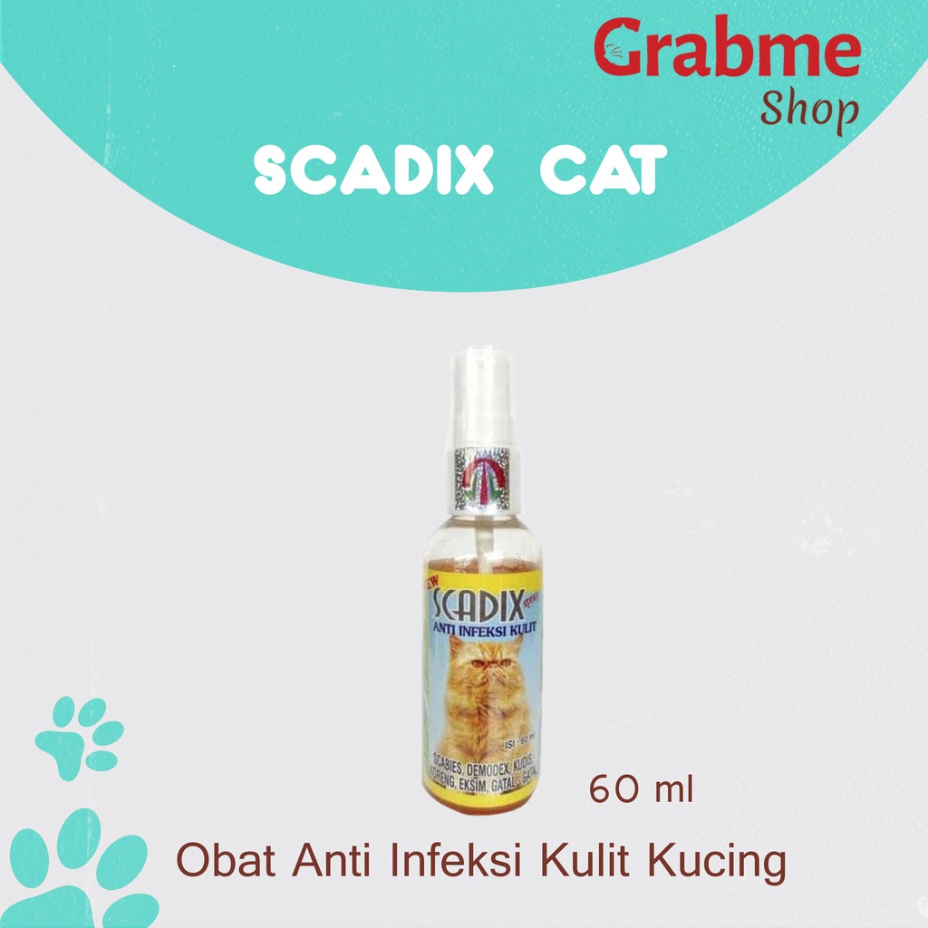 Spray Anti Infeksi dan Penyakit Kulit pada Kucing SCADIX 60 ml