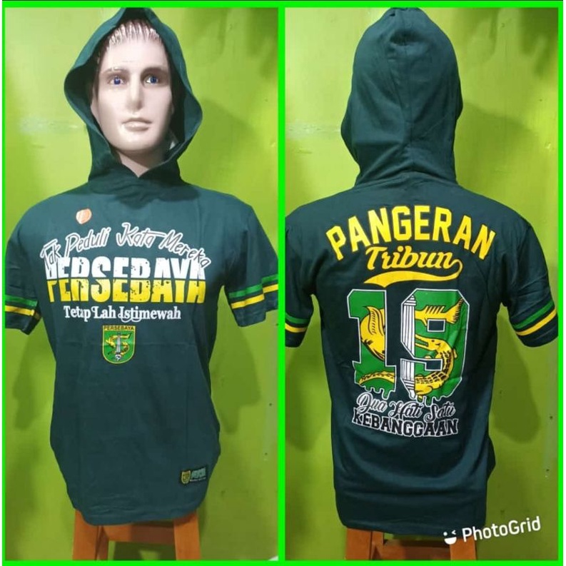 KAOS TSHIRT BONEK PERSEBAYA CASUAL HITAM GOLD MURAH